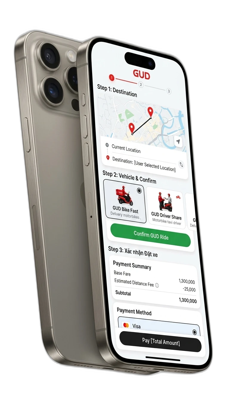 GUD App Service Booking Screen