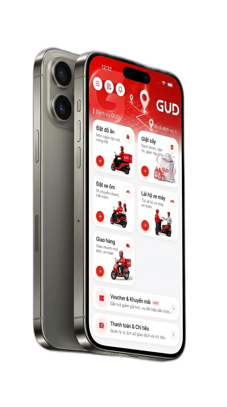 GUD App Khách Hàng UI